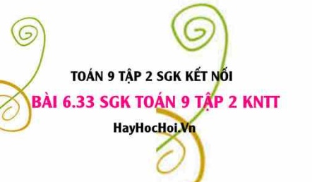 Bài 6.33 SGK Toán 9 tập 2 Kết nối tri thức